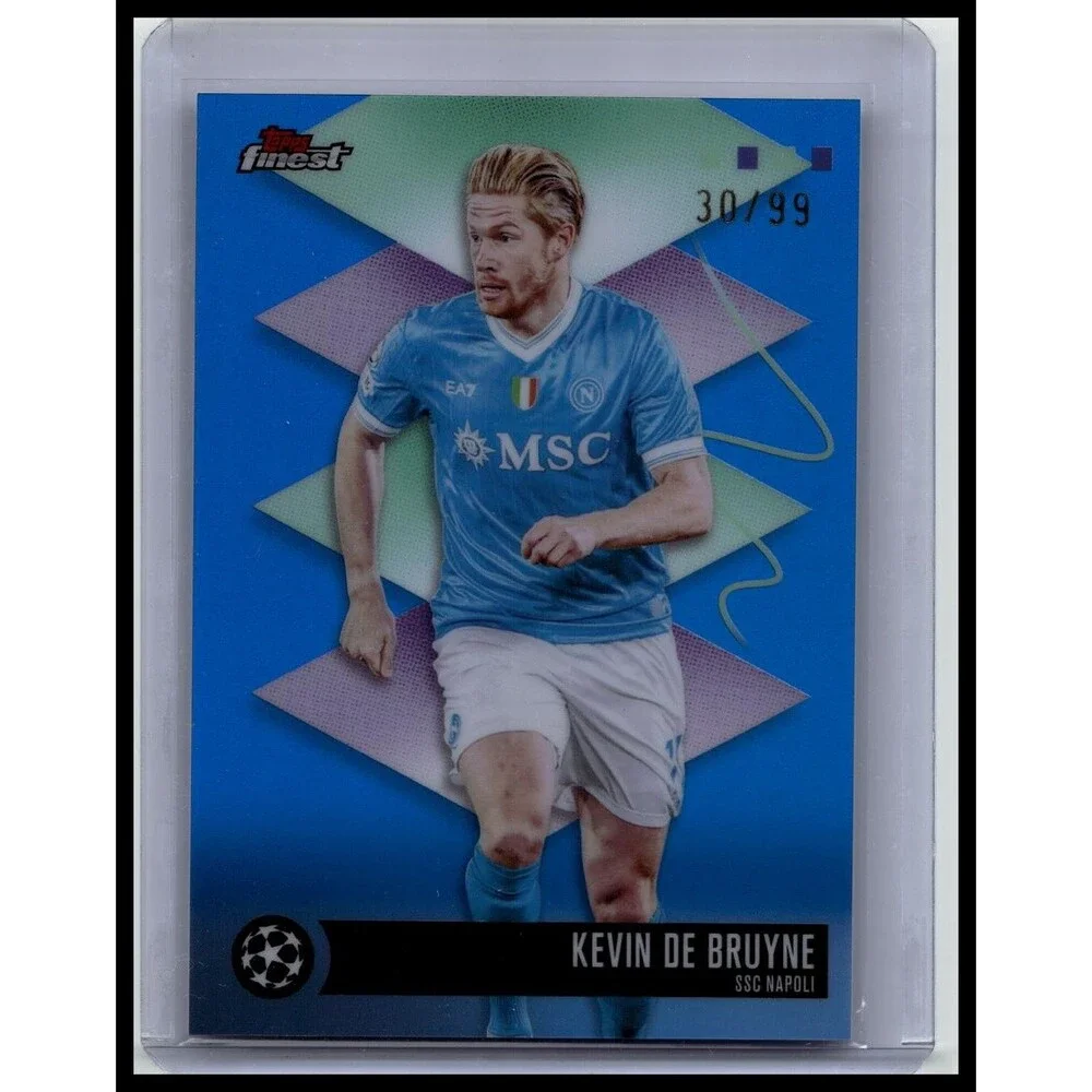 2025-26 Finest UEFA Kevin De Bruyne #522 Napoli Blue Refractor #/99